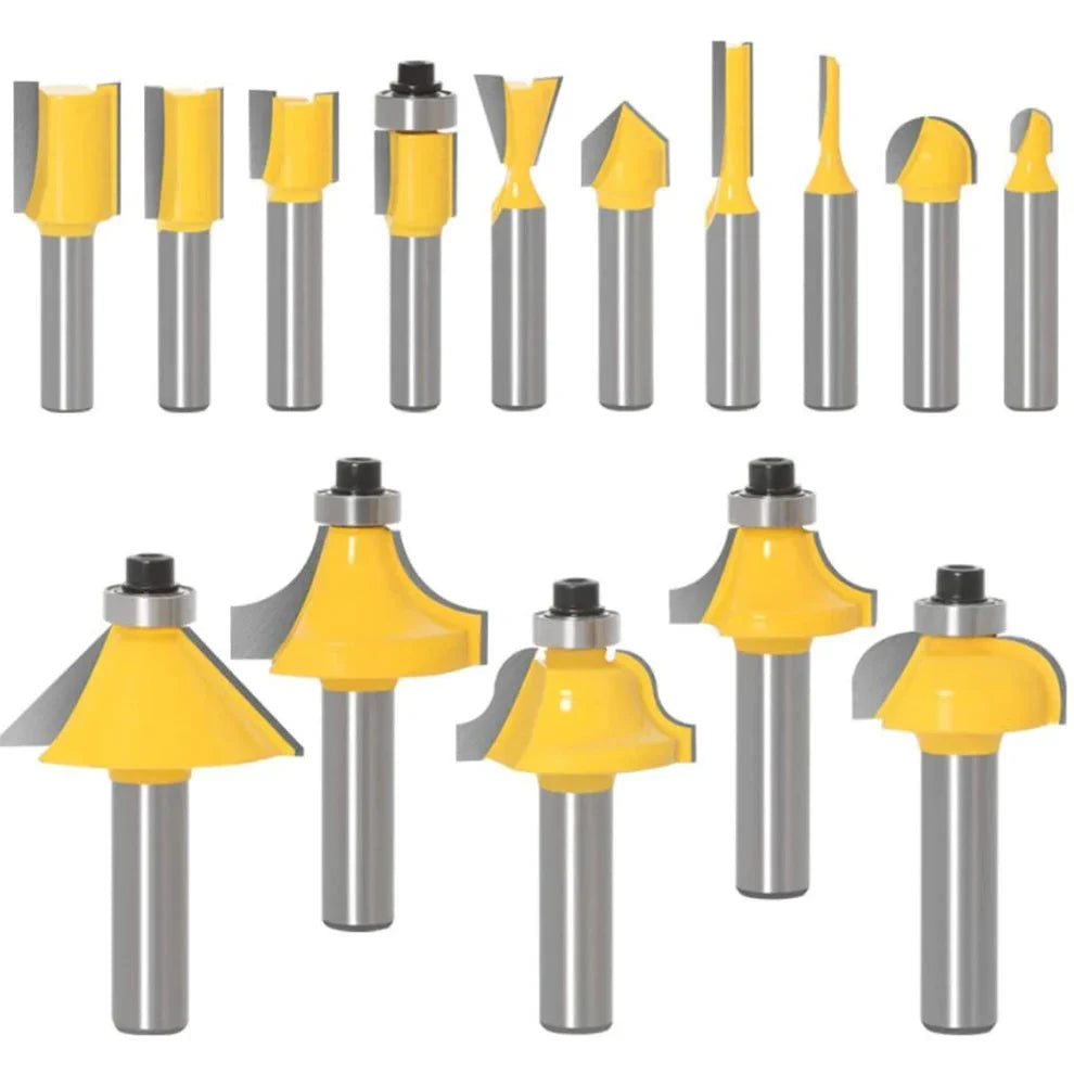 15 Piece Router Bit Set shank 1/4"
