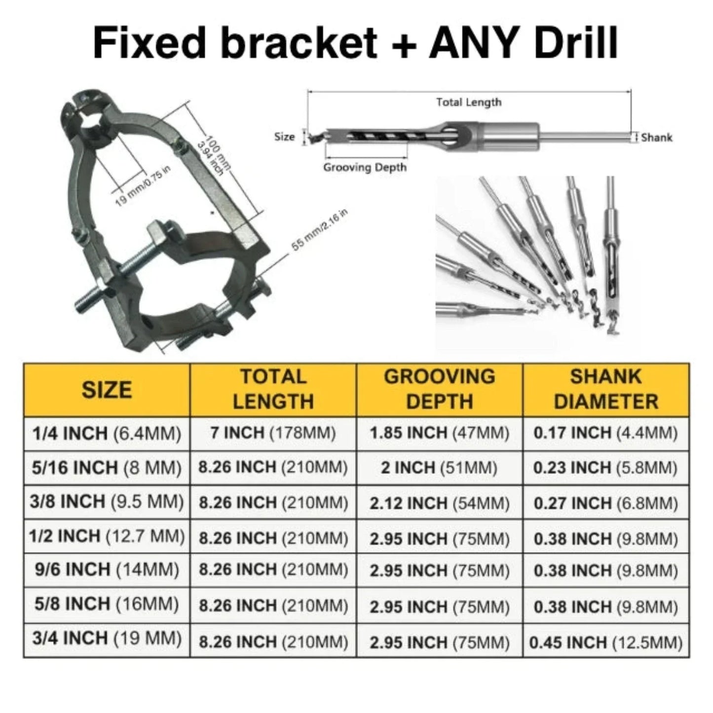 Bearing Steel Square Hole Drill Bits