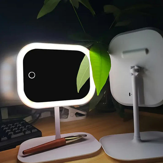 Touch Control Lighted Mirror With USB Charging Port